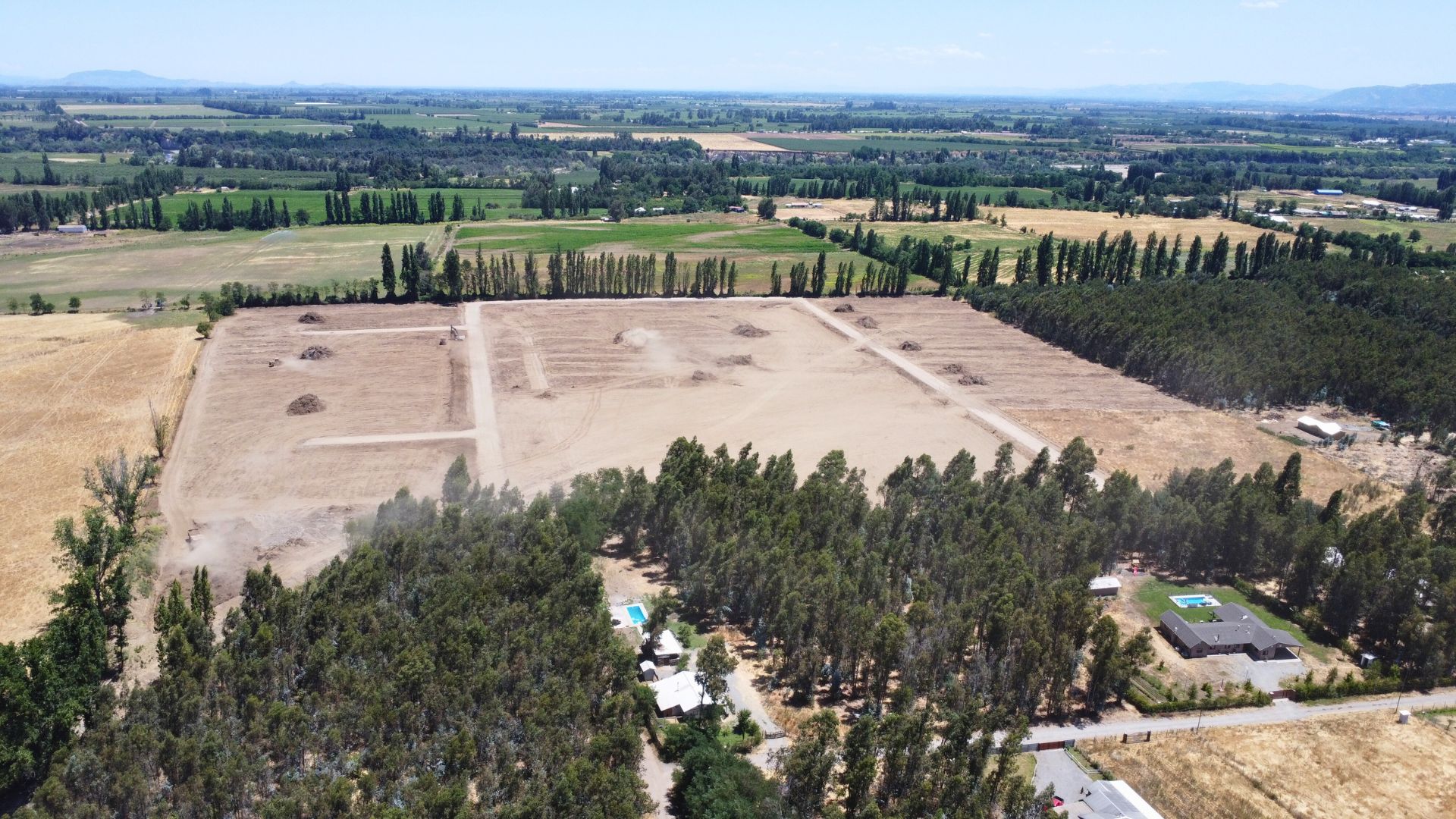 Trabajos en terreno del loteo